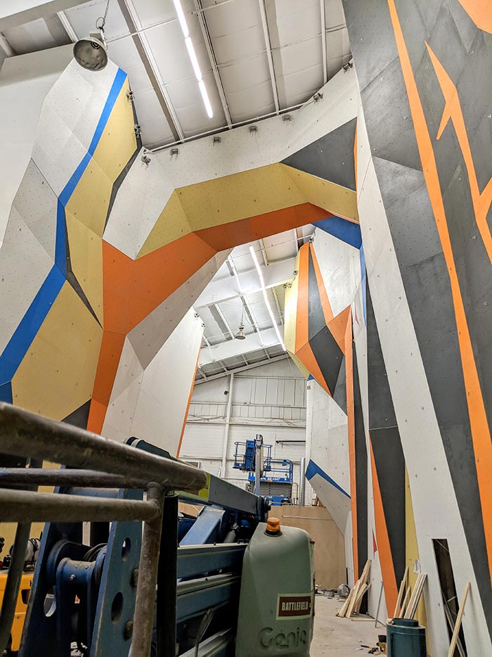  The new finished walls at Hub Climbing gym.  
