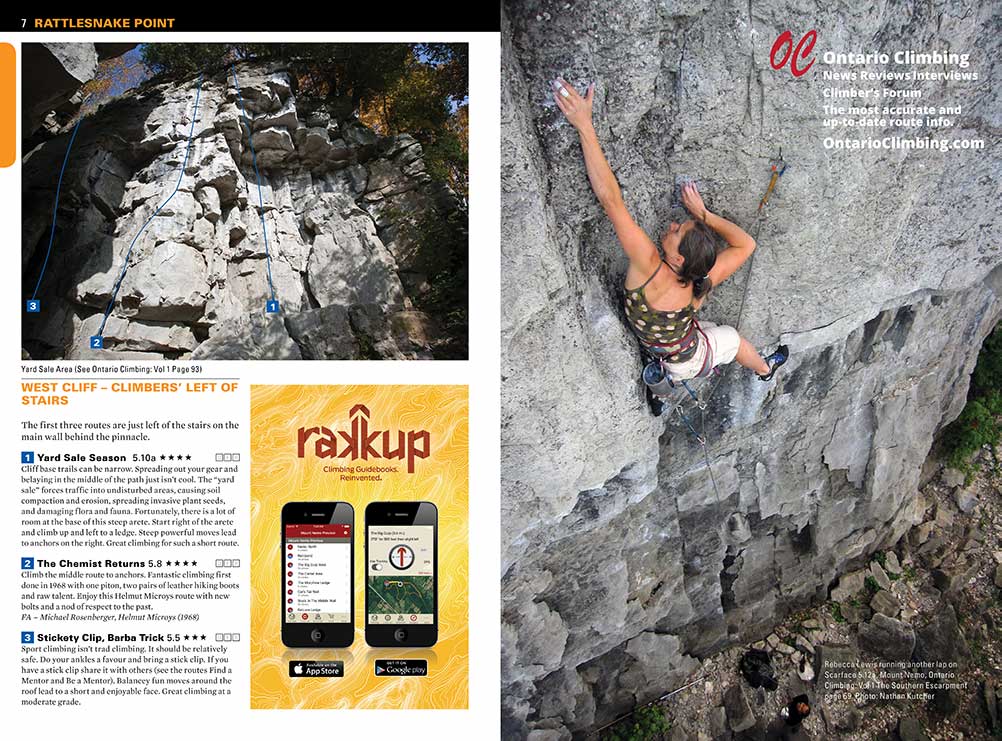  Ontario Climbing: Vol 1.4 Sport Climbing Guide To Rattlesnake Point 